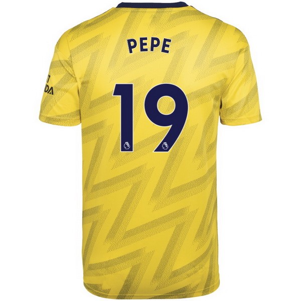 Camiseta Arsenal NO.19 Pepe Segunda equipación 2019-2020 Amarillo